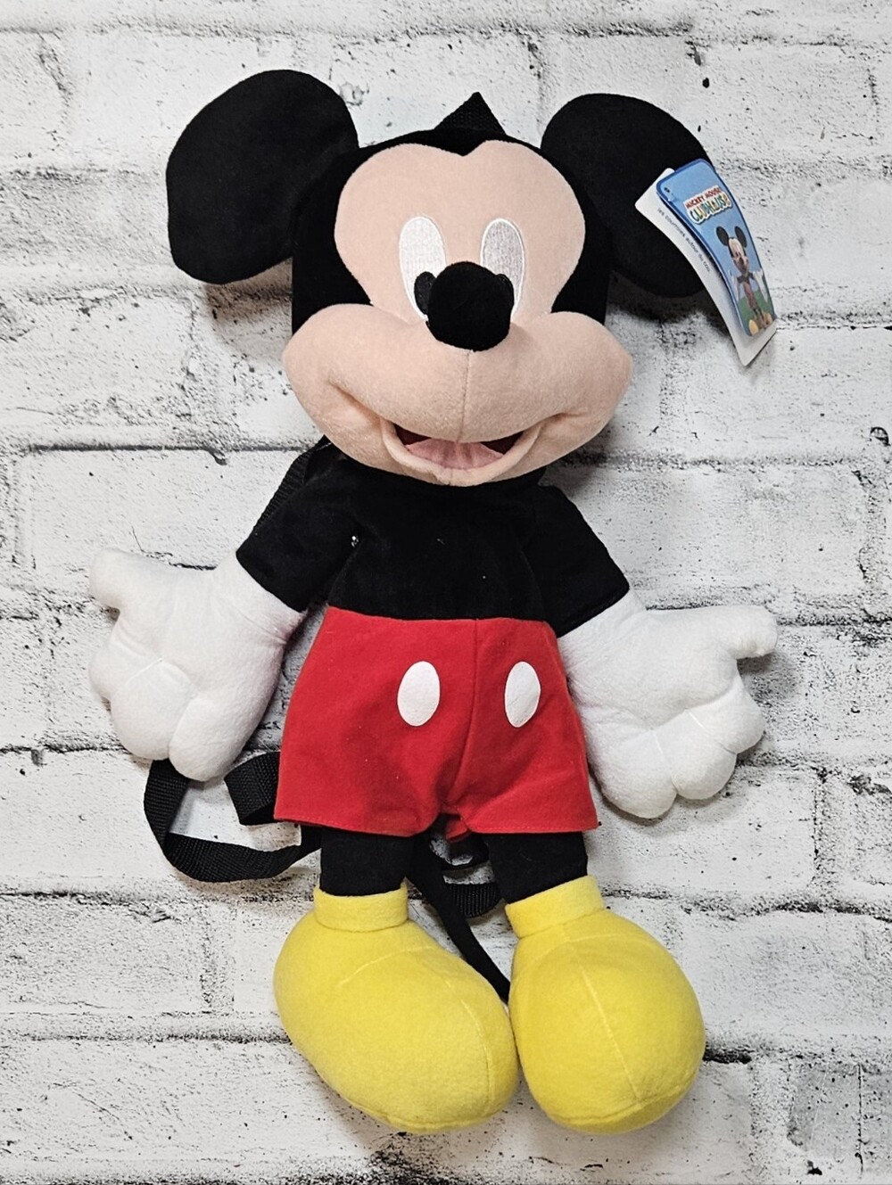Disney Mickey Mouse Clubhouse Plush Backpack Kids Character Bag NWT